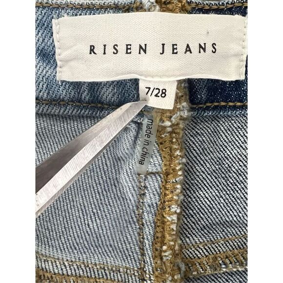 Risen Blue Combo Jeans Two Color Jeans High Rise Size 28 - Picture 4 of 8